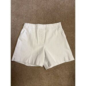 SPANX Classic White 5” Inseam Shorts, Women's Size Small Chino Flat Front